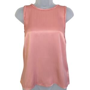 Topshop satin raw-edge racer back top size 10